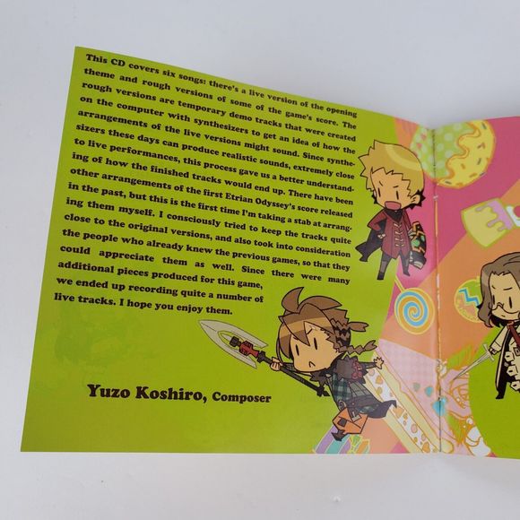 Etrian Odyssey Untold Unseen Unheard Commentary CD Yuzo Koshiro Yuji Himukai - Picture 10 of 10